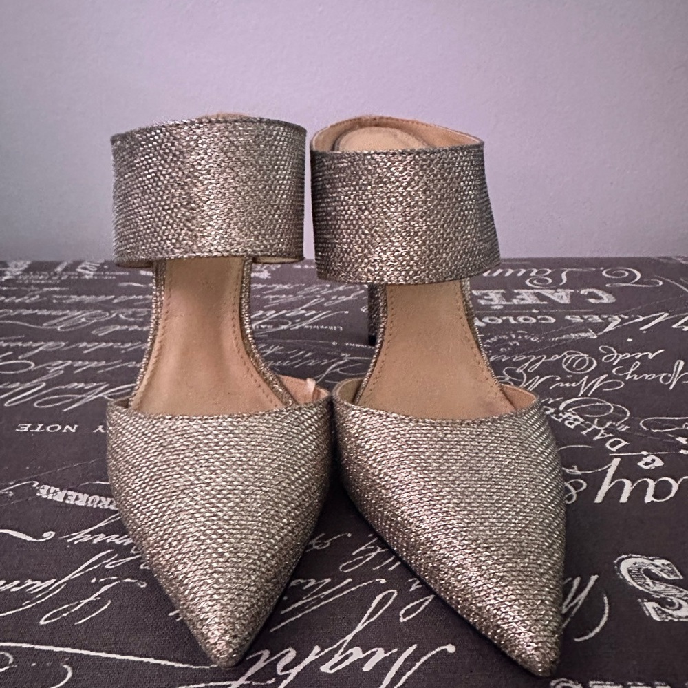 Express Glittery Mules, Size 7 - Only Worn Once!